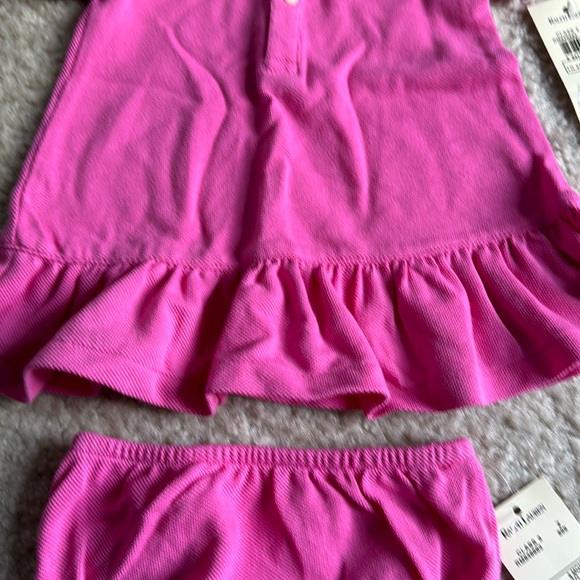 Ralph Lauren pink ruffle matching dress set NWT 3 months - Picture 3 of 8